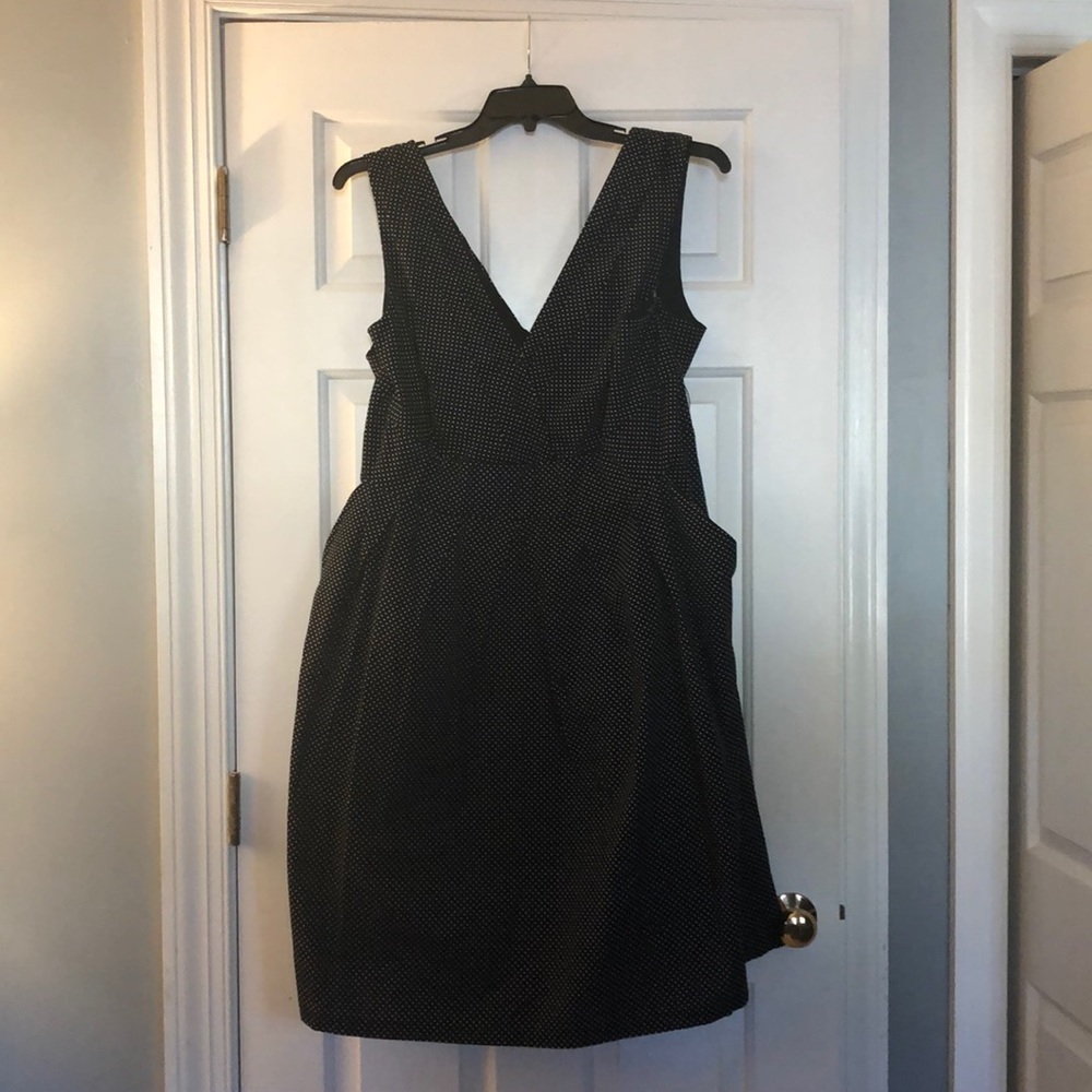 Black Dot Fit and Flare Dress